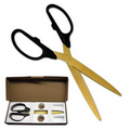 Ceremonial Ribbon Cutting Scissors with Black Handles / Gold Blades (36")